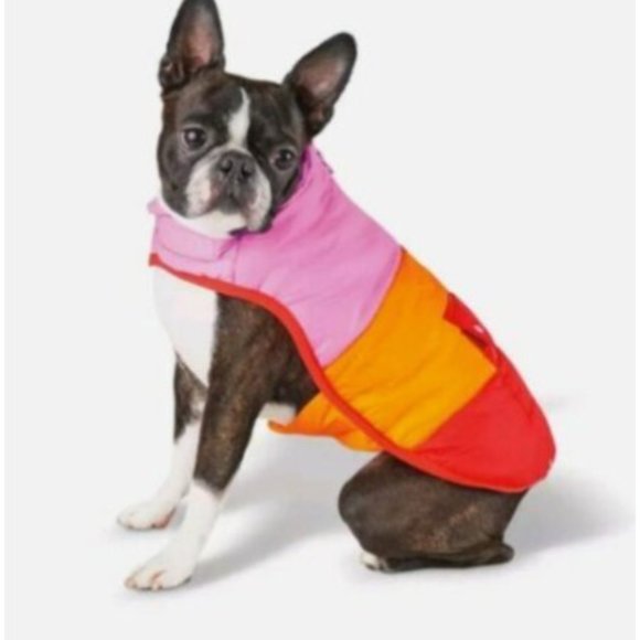 Lego Dog Puffer Jacket Coat Small or Meduim orange pink red New